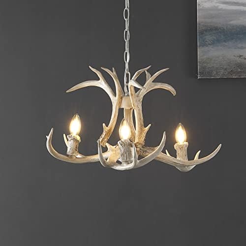 SAFAVIEH Cenwyn Rustic Farmhouse Antler Chandelier