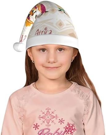 Beautiful African Woman Santa Hat for Kids Baby Christmas Headwear