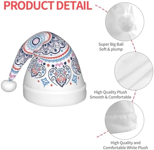 Mandala Santa Hat for Kids Baby Christmas Hat Party
