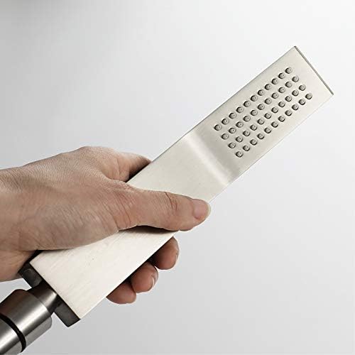 UWEREBFM Handheld Shower Head High Pressure Rain Spray Brass Universal Hand Held Showerhead Brushed