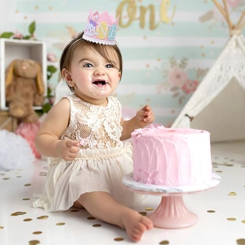 Some Bunny 1st Birthday Crown Easter Rabbit Hat for Girls