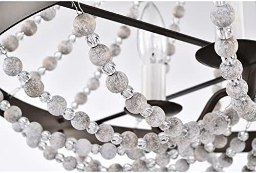 Warehouse of Tiffany Hana 22 Inch Bohemian Chandelier 4 Light Bronze