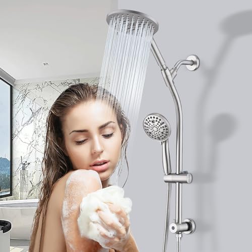 High Pressure Shower Head Combo with Handheld and 26 Adjustable Slide Bar