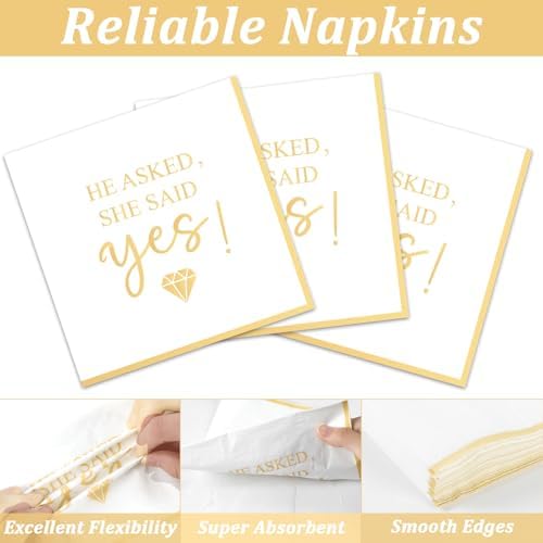 200Pcs Happy Engagement Party Paper Plates Napkins Fork Set for Wedding Bridal Shower