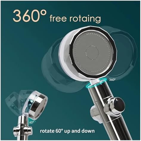 NATTCO 360 Degree Rotation High Pressure Handheld Shower Head
