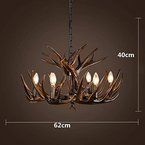Rustic Deer Antler Chandelier Vintage Style Wall Lamp