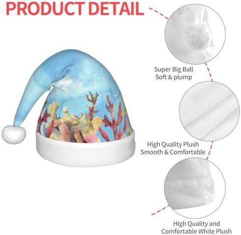 Sea and Fish Santa Hat for Kids Christmas Party Headwear
