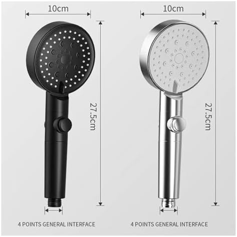 NATTCO High Pressure Handheld Shower Head With Hose Detachable 6 Spray Nozzle