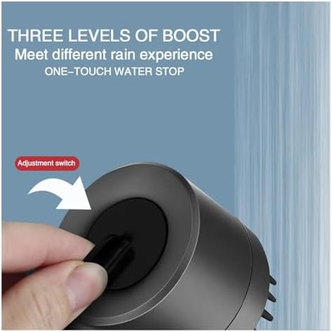 NATTCO 3-Mode Adjustable High Pressure Shower Head with Filter Holder and Hose