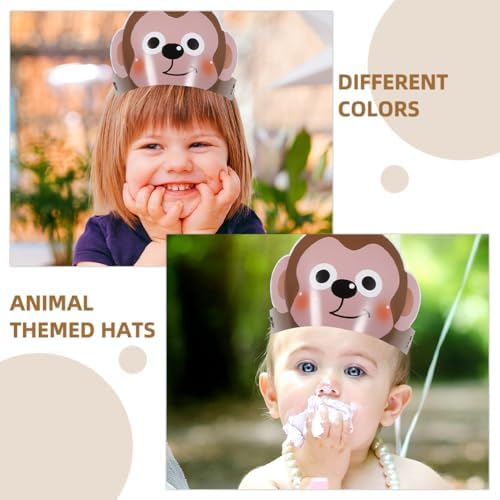 LUOZZY 24pcs Animal Party Hats for Kids