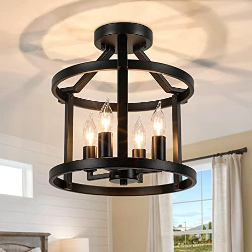 GoBright 4-Light Farmhouse Ceiling Light Fixture