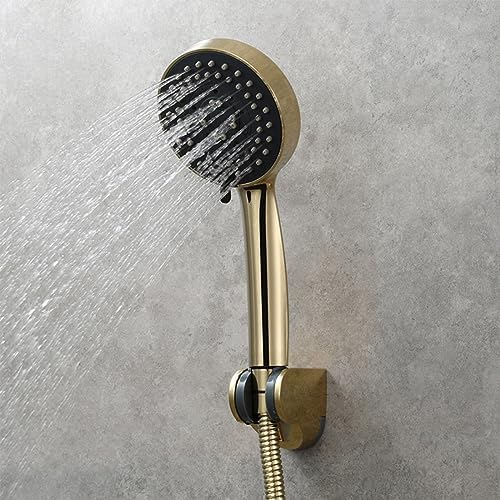 5-Function Premium ABS Handheld Shower Head with Brushed Finish