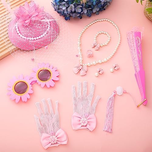 Jenaai 8 Pcs Girls Tea Party Costume Set