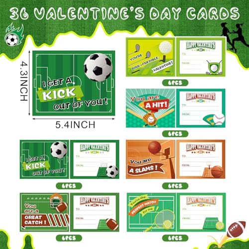 36 Set Valentine Cards with Stress Balls and Clear Pockets