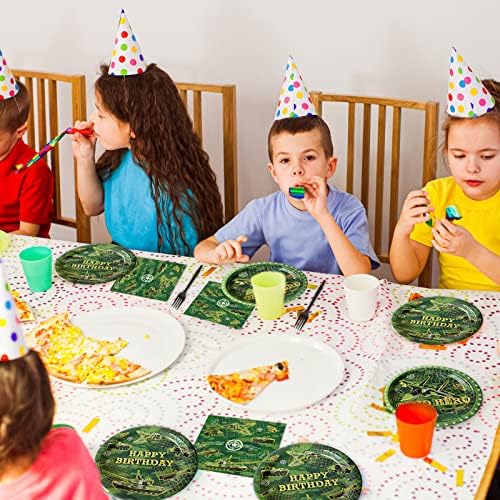 96 Pcs Camouflage Birthday Party Set for 24 Guests