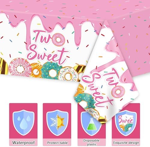 ZOIIWA 98 Piece Two Sweet Donut Party Tableware Set