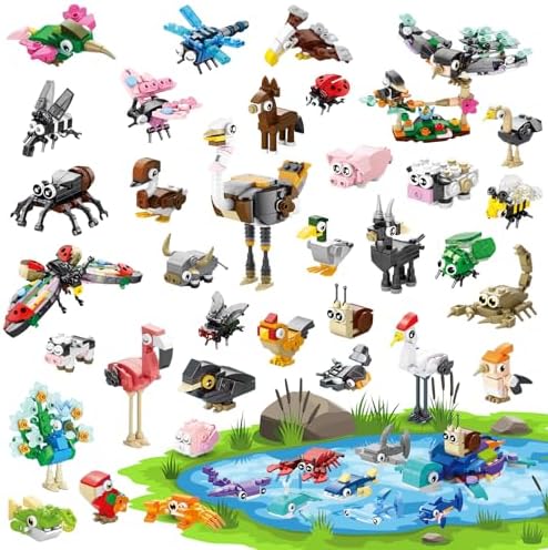 40PCS Animal Building Blocks Party Favors for Kids