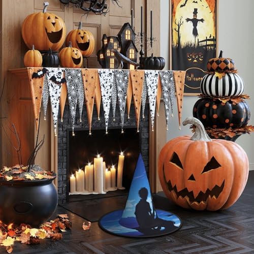 Starlight Print Pointed Halloween Witch Hat