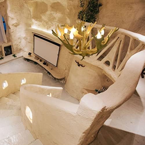 Rustic Antlers Chandelier Vintage Deer Horn Pendant Light