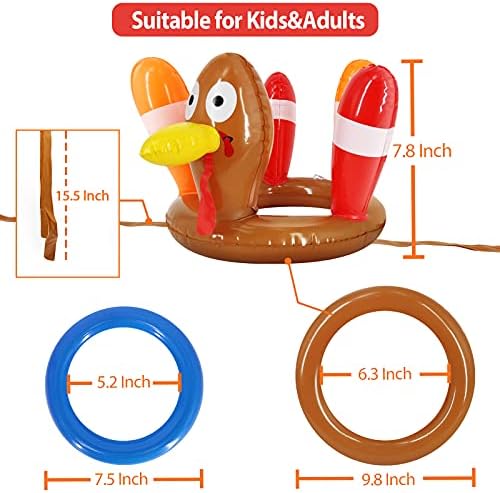 3 Pack Thanksgiving Ring Toss Games for Kids and Family