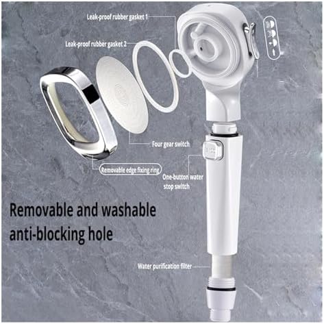 NATTCO High Pressure Shower Head 3 Modes Adjustable Massage Sprayer