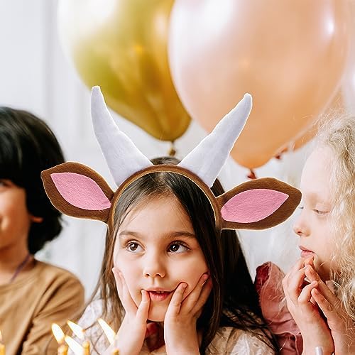 LIFKOME Goat Costume Headband for Kids and Parties
