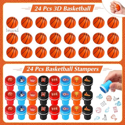 Aoriher 120 Pcs Basketball Party Favors Set For Kids