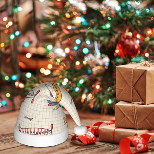 Striped Vintage Santa Hat for Kids Christmas Party Headwear