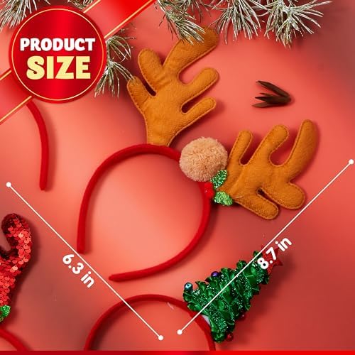 JOYIN 8 Piece Christmas Headband Set for Kids and Adults