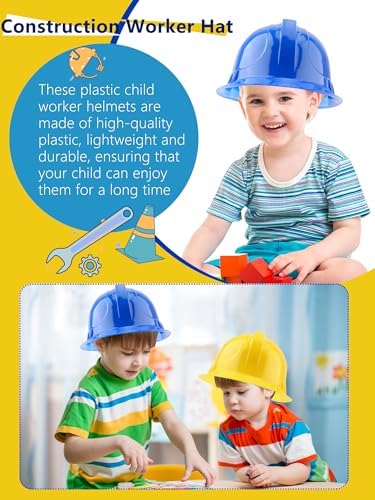 150 Pack Kids Plastic Construction Hard Hats for Boys Girls Party Supplies