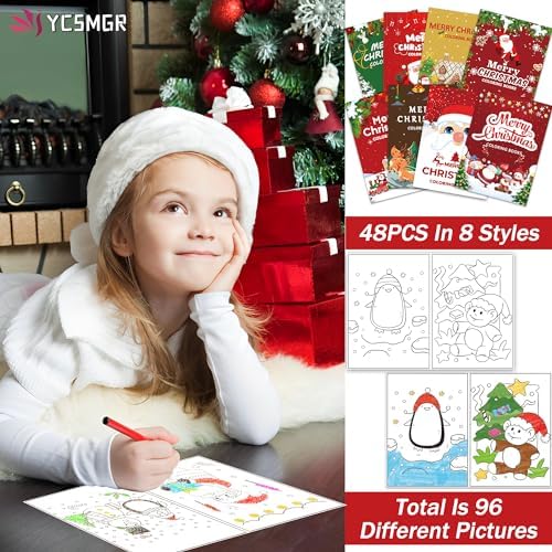 48 Pack Christmas Coloring Books for Kids