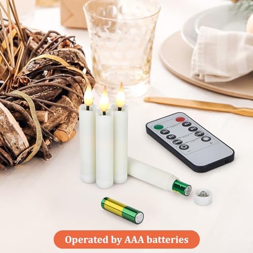 12Pcs Flameless LED Candles with 3D Wick and Clip-on Design
