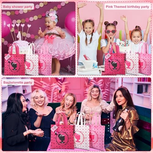 HyDren 147 Pcs Pink Girls Party Favors Set