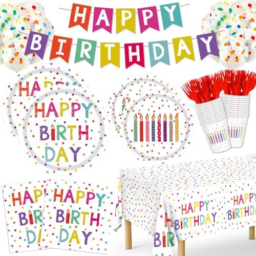 Birthday Party Decorations 138Pcs Set for 24 Guests