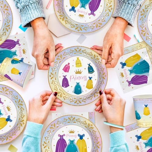 Princess Birthday Party Tableware Set 24 Guests
