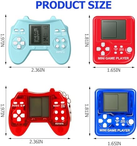 DOEA 24 Pack Video Game Keychain Party Favors for Kids