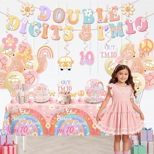197pcs 10th Birthday Decorations for Girl Party Set