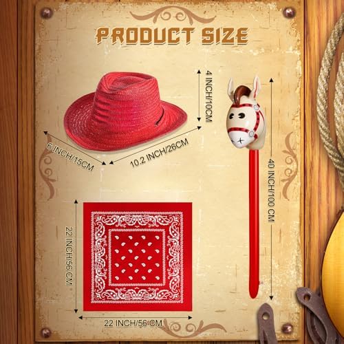 Toulite 36 Pcs Cowboy Party Costume Set