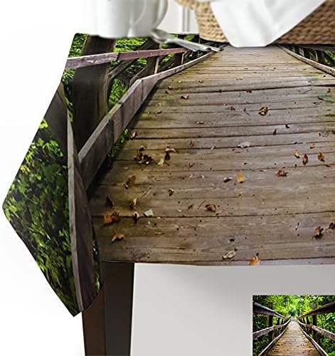 ZOE GARDEN Retro Brown Rectangle Tablecloth Waterproof Stainproof