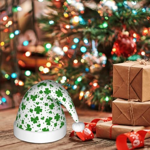 St Patricks Day Santa Hat for Kids Christmas Party Headwear