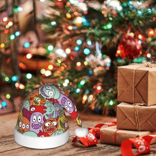Funny Monster Santa Hat for Kids Christmas Party Headwear