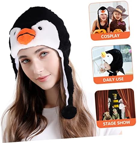 4 Pcs Penguin Cosplay Hat for Kids Party Fun Plush Headwear