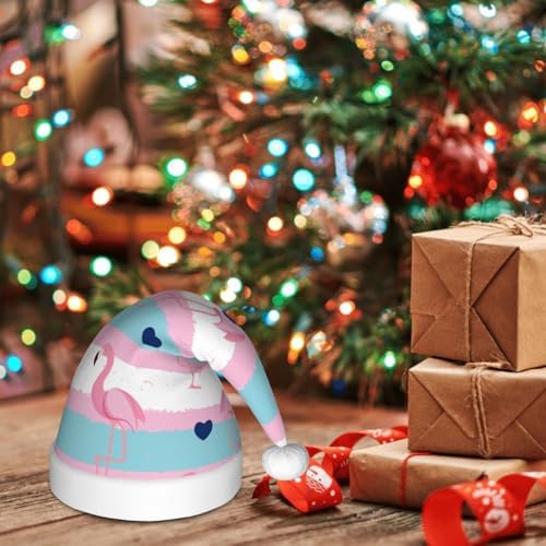 Flamingo1 Santa Hat for Kids Baby Christmas Headwear