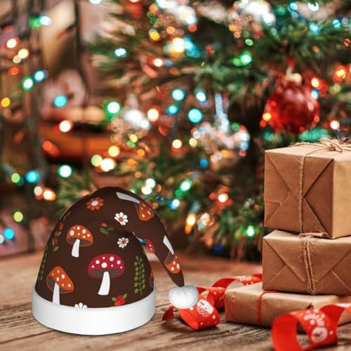 Woodland Mushroom Santa Hat for Kids Christmas Party