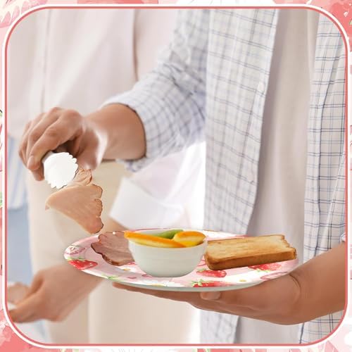 Strawberry Themed Party Tableware Set for 20 Guests