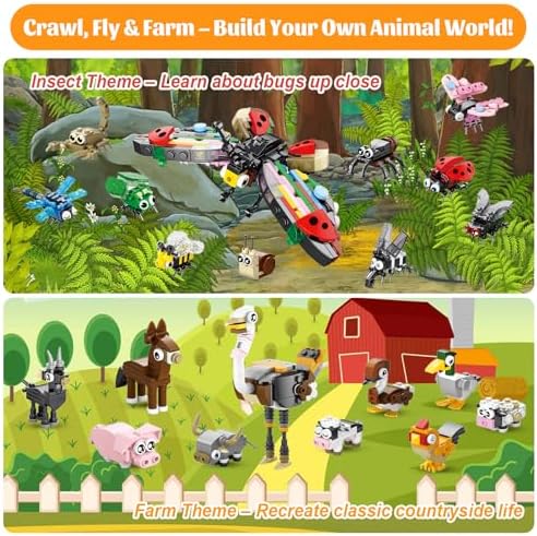 40PCS Animal Building Blocks Party Favors for Kids