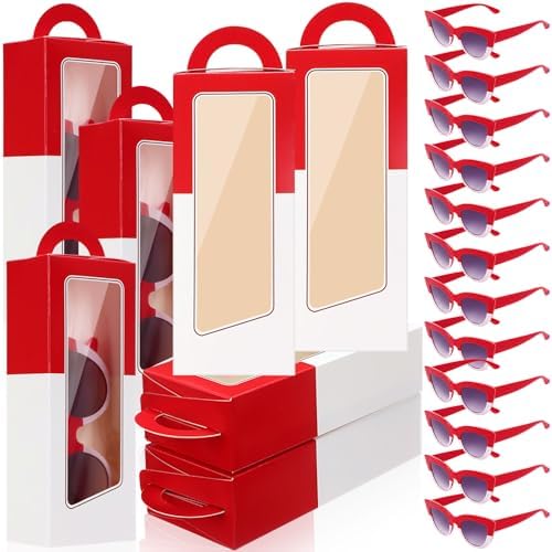 24 Pcs Red and White Party Favors Set for Anime Birthday Wedding Decorations