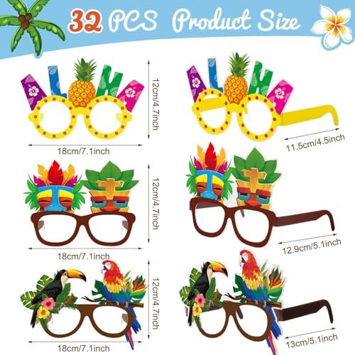 Blosssound 88 Pcs Hawaiian Lei Party Decor Set