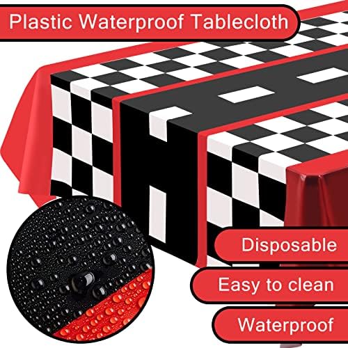 3pcs Race Car Tablecloth 54x108 Inch Party Decor