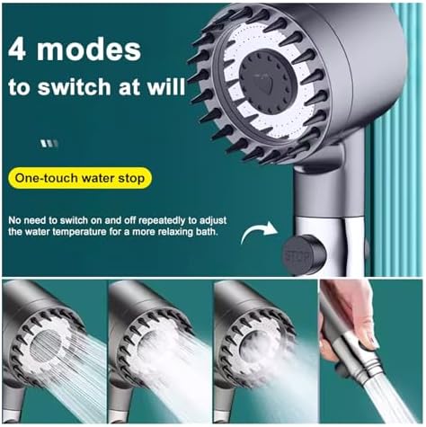 NATTCO 4 Modes Handheld Showerhead
